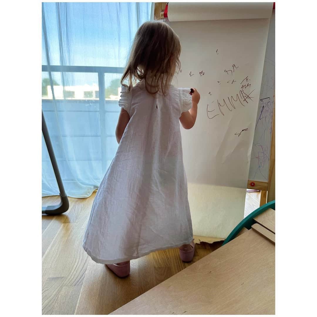 Rochiță din muselină cu guler maxi – White Cloud imagine 2