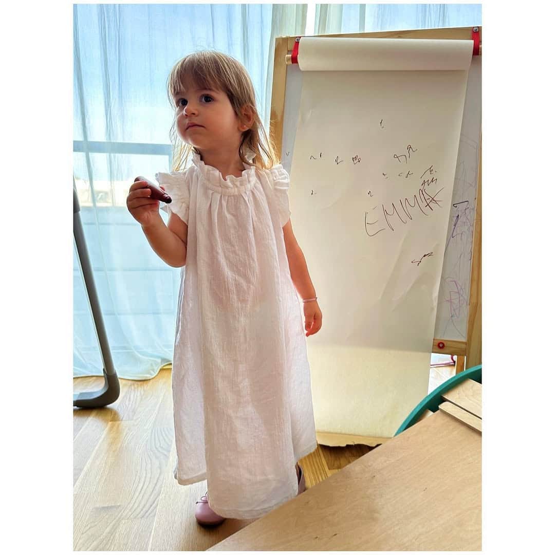 Rochiță din muselină cu guler maxi – White Cloud imagine 3