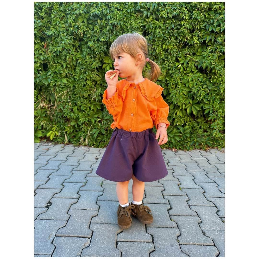 Set oversized din muselină – Mandarin & Plum (2 piese) imagine 1