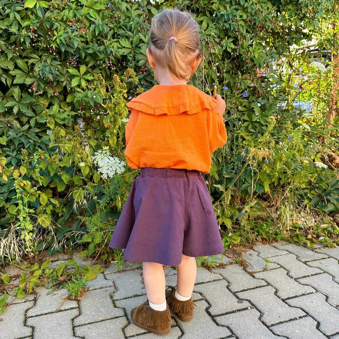 Set oversized din muselină – Mandarin & Plum (2 piese) imagine 2