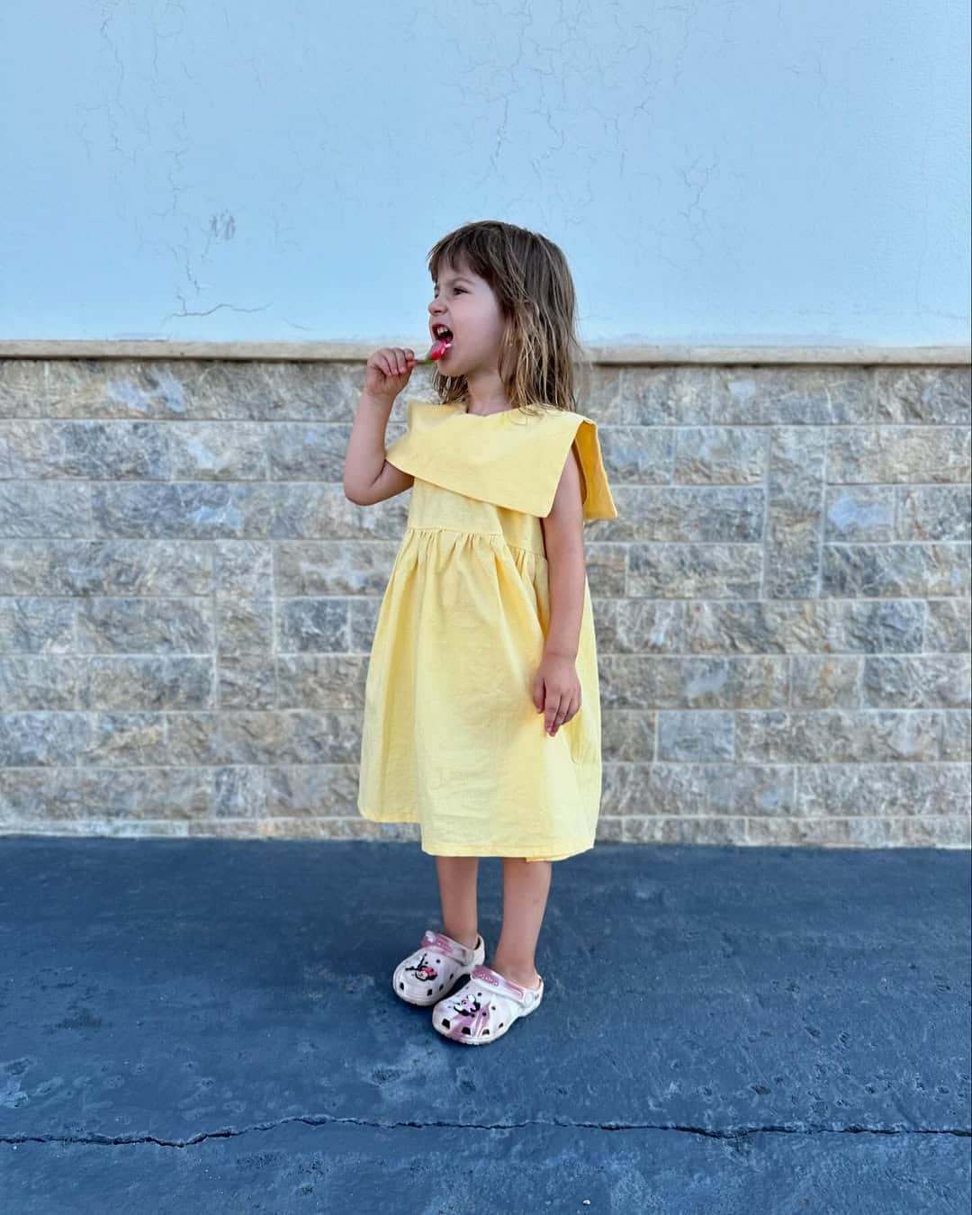 Rochiță din muselină – Sunny Yellow imagine 2