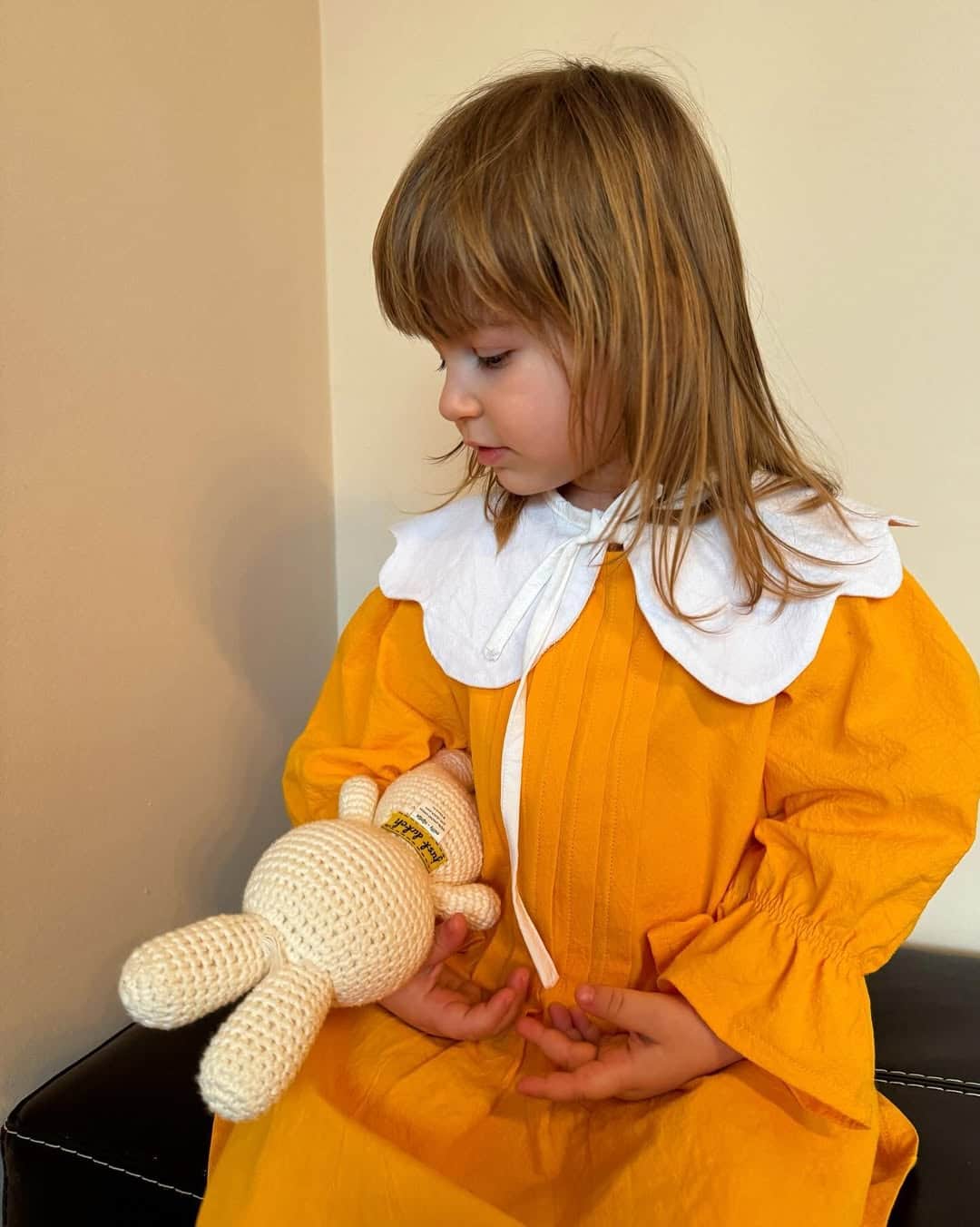 Rochiță din muselină cu guler maxi – Sunny Petal imagine 2