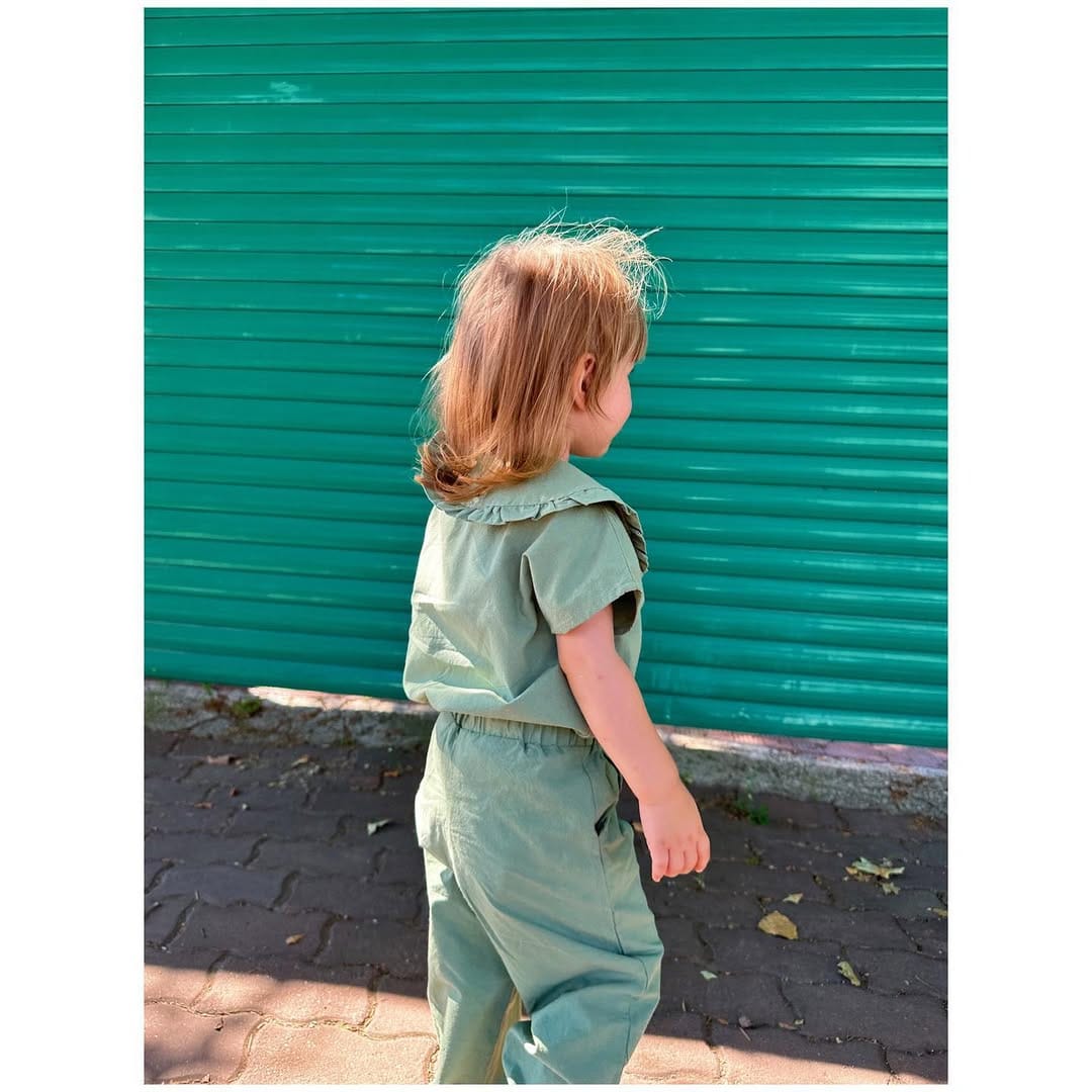 Set oversized din muselină – Sage Green (2 piese) imagine 3
