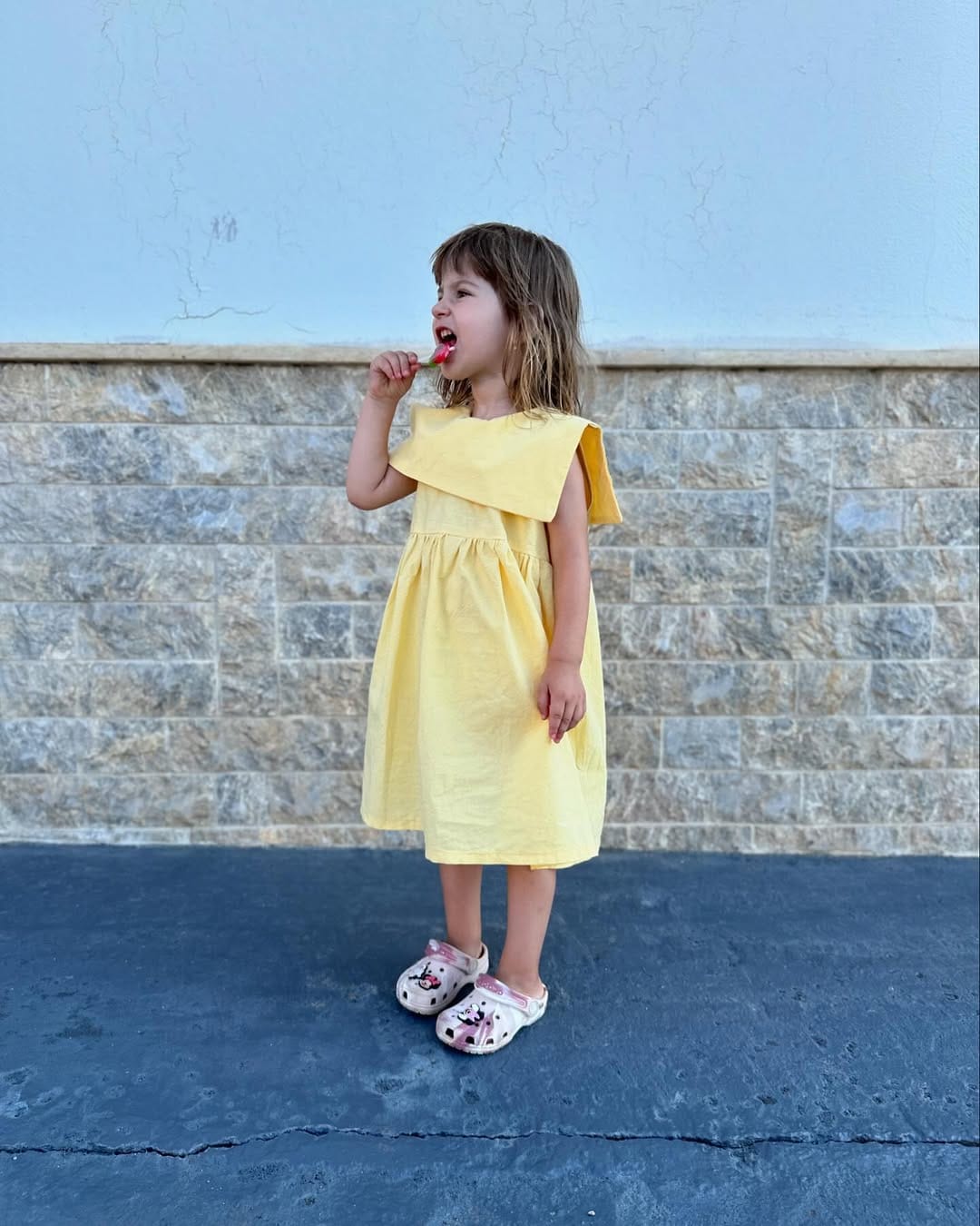 Rochiță din muselină – Sunny Yellow imagine 2